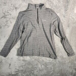 Columbia Mens Gray Quarter Zip Long Sleeve Pullover‎ Shirt Size L